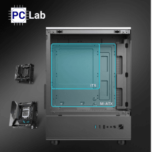 Vỏ case PC máy tính T-WOLF Sea View TW-CG300B (M-ATX, Mini Tower, Đen)