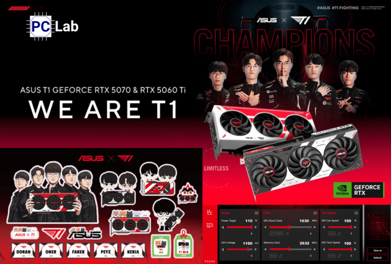 ASUS công bố card đồ họa T1 e-Sports RTX 5070 và RTX 5060 Ti
