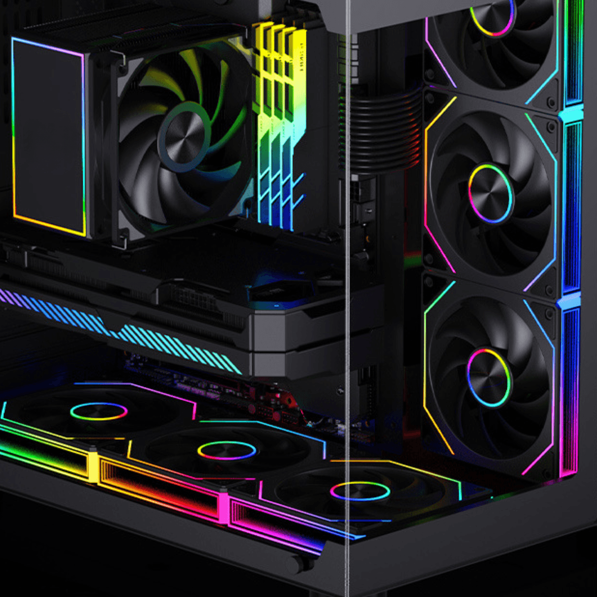 Fan Case Prism 8Pro RS ARGB Black (120mm, Xuôi/Ngược)