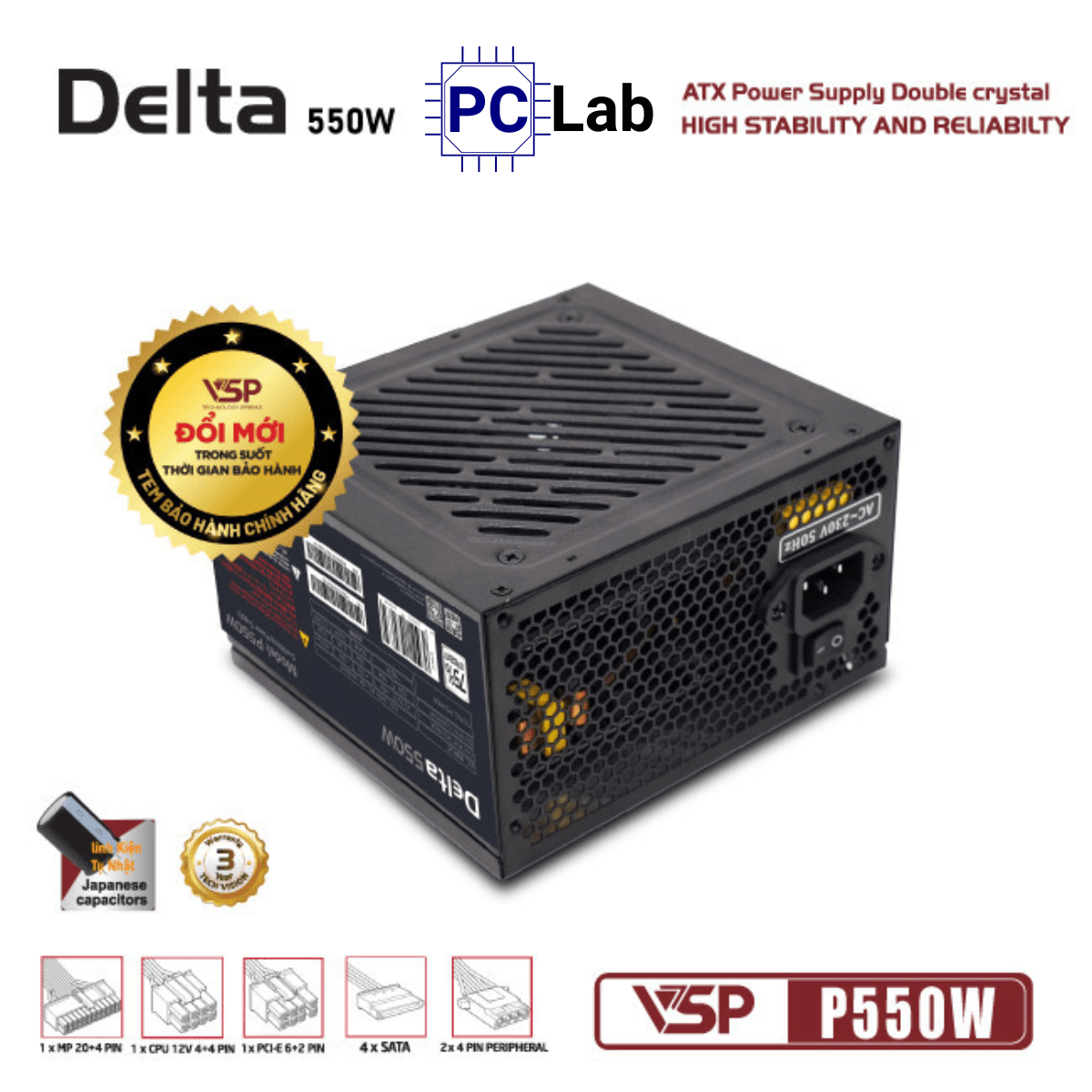 Nguồn PC máy tính VSP Delta P550W 550W