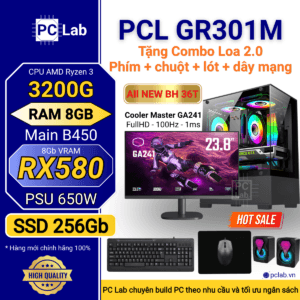 PC Gaming GR301M (AMD Ryzen 3 3200G, RAM 8GB, RX580 8Gb)