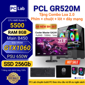 PC Gaming GR520M (AMD Ryzen 5 5500, RAM 8GB, GTX1060 6Gb)
