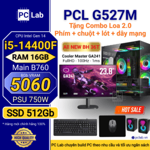 PC Gaming PCL G527M (Intel Core i5-14400F, RAM 16GB, RTX5060 8Gb)