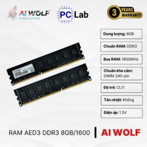 RAM PC máy tính AIWOLF 8GB DDR3 1600MHz