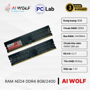 RAM PC máy tính AIWOLF AED4 8GB DDR4 2400MHz