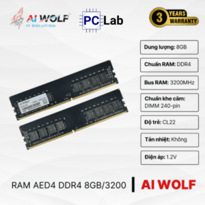 RAM PC máy tính AIWOLF AED4 8GB DDR4 3200MHz