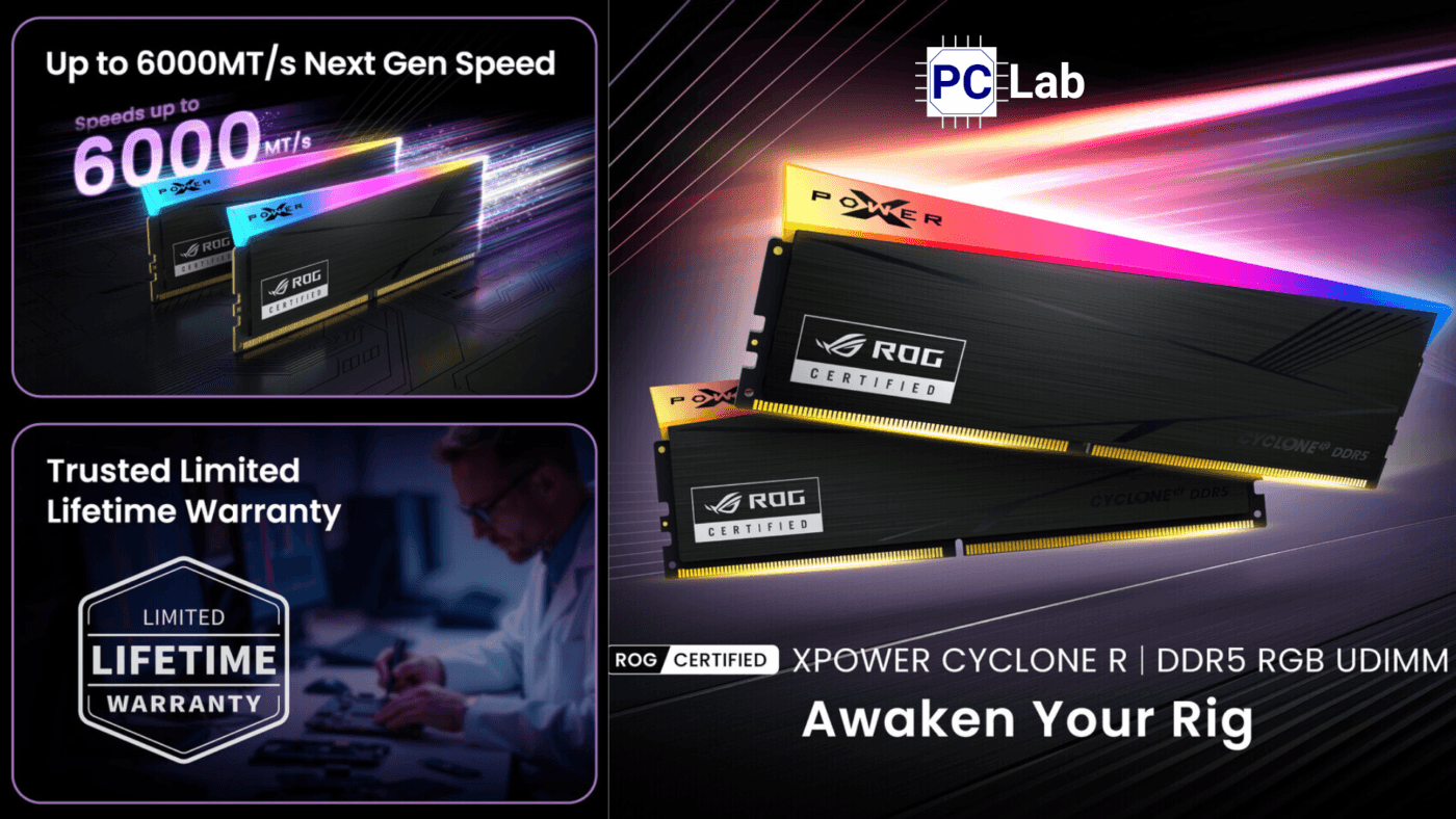 Silicon Power ra mắt RAM DDR5 XPOWER Cyclone R đạt chứng nhận ROG