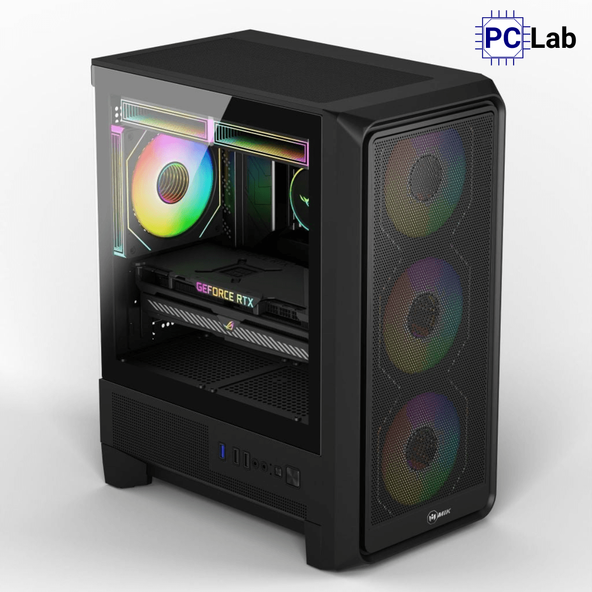 Vỏ case PC máy tính MIK H2 (M-ATX, Mini Tower, Đen)