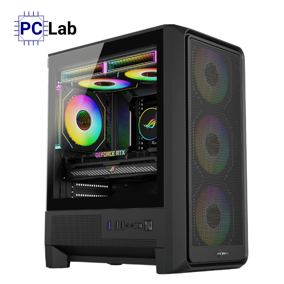 Vỏ case PC máy tính MIK H2 (M-ATX, Mini Tower, Đen)