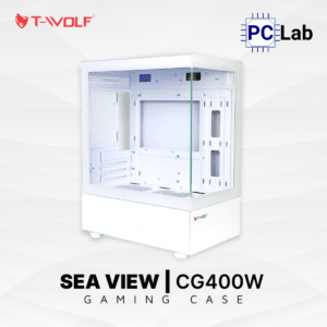 Vỏ case PC máy tính T-WOLF TW-CG400W (M-ATX, Mini Tower, Trắng)