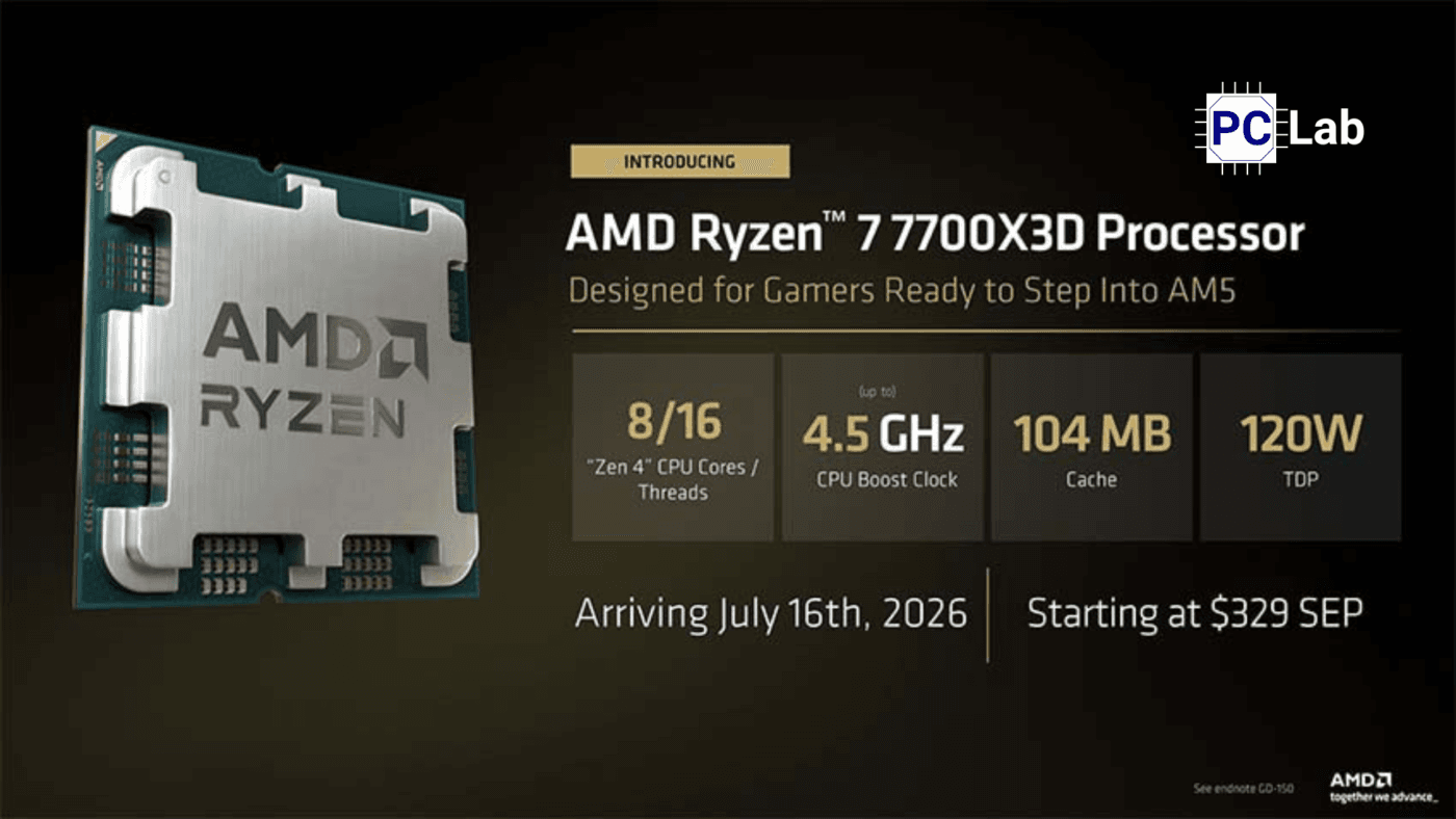 Ryzen 7 7700X3D sở hữu 8 nhân 16 luồng
