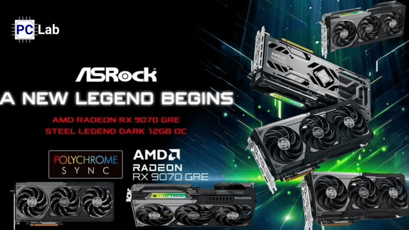 ASRock ra mắt Radeon RX 9070 GRE Steel Legend Dark 12GB OC