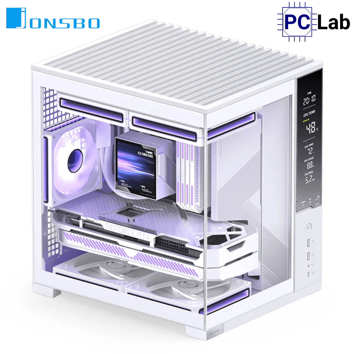 Vỏ case PC máy tính Jonsbo D34 White (M-ATX, Mini Tower, Trắng)