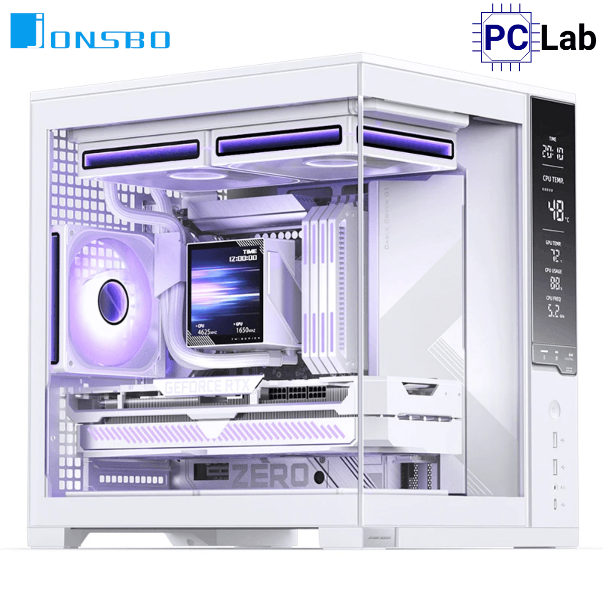 Vỏ case PC máy tính Jonsbo D34 White (M-ATX, Mini Tower, Trắng)