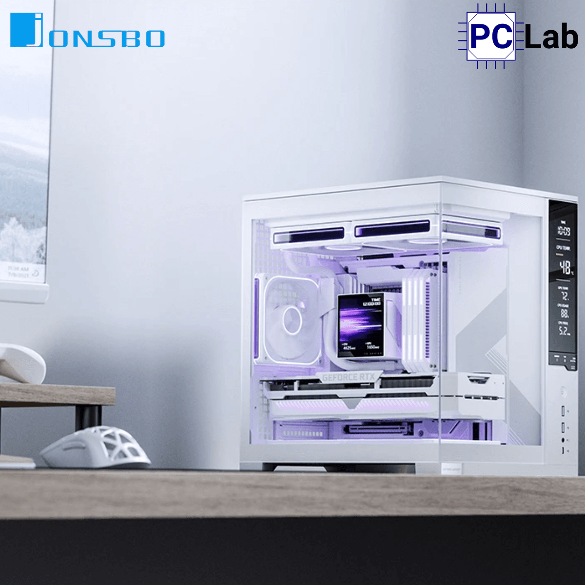 Vỏ case PC máy tính Jonsbo D34 White (M-ATX, Mini Tower, Trắng)
