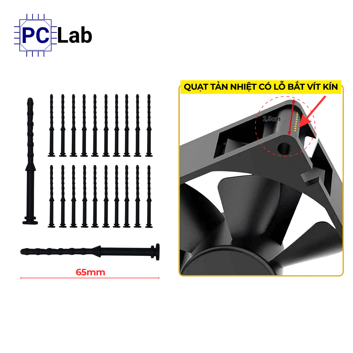 Ốc Cao Su Gắn Quạt Fan Case Máy Tính PC